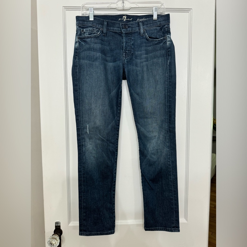 7 for all mankind Josefina straight leg blue jeans size 26